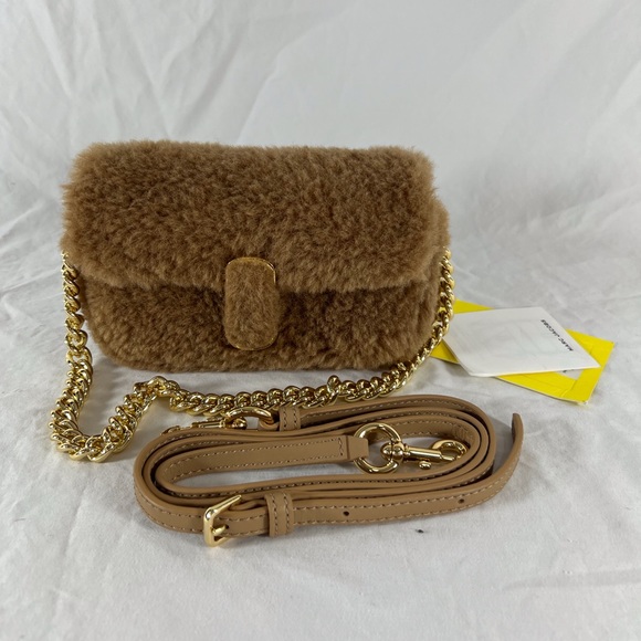 MARC JACOBS The Teddy J Marc Mini Crossbody Bag in Caramel with Chain Link - Picture 4 of 14